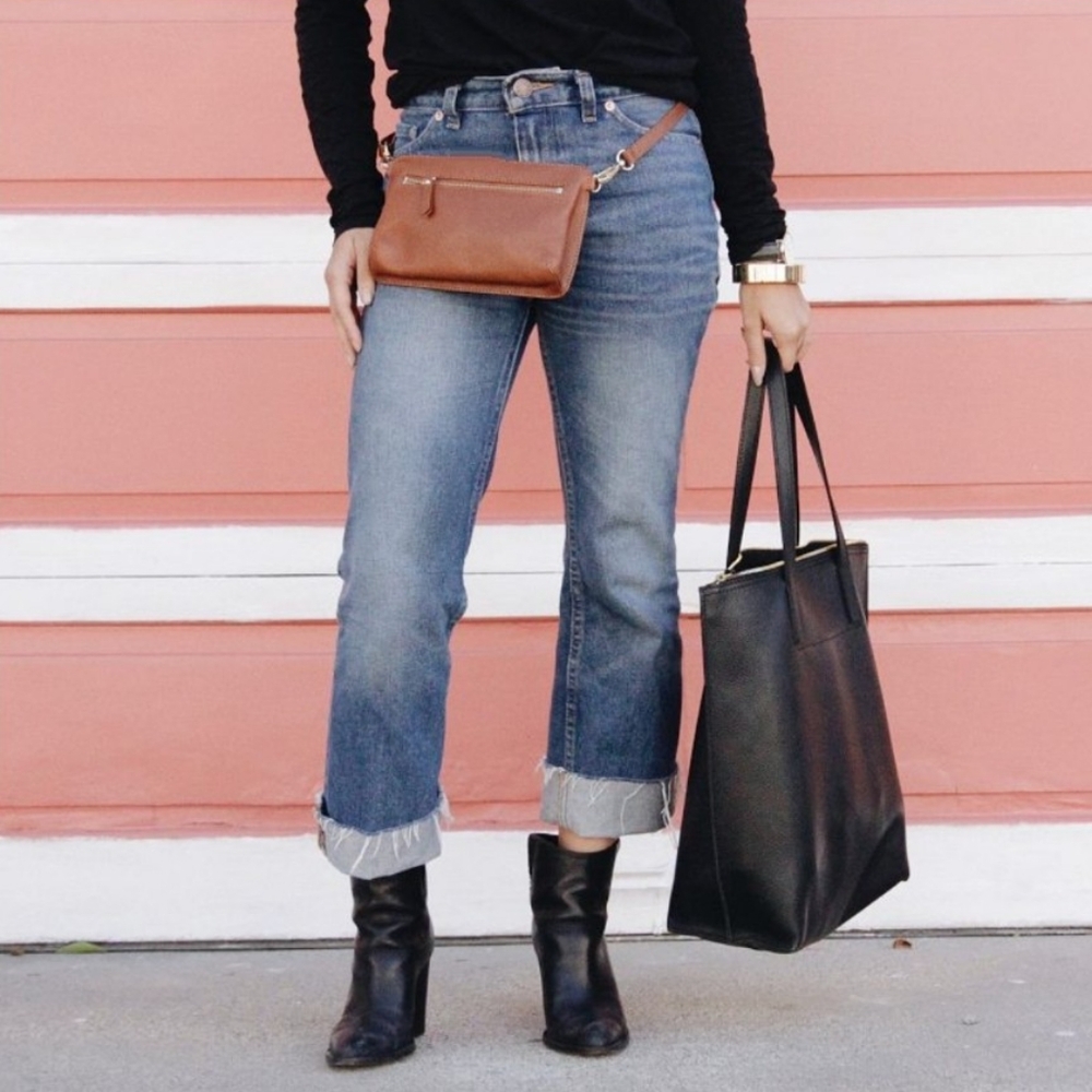 Mark & Graham Belt Bag / Leather Waist Bag / Fanny Pack Convertible Shoulder Bag